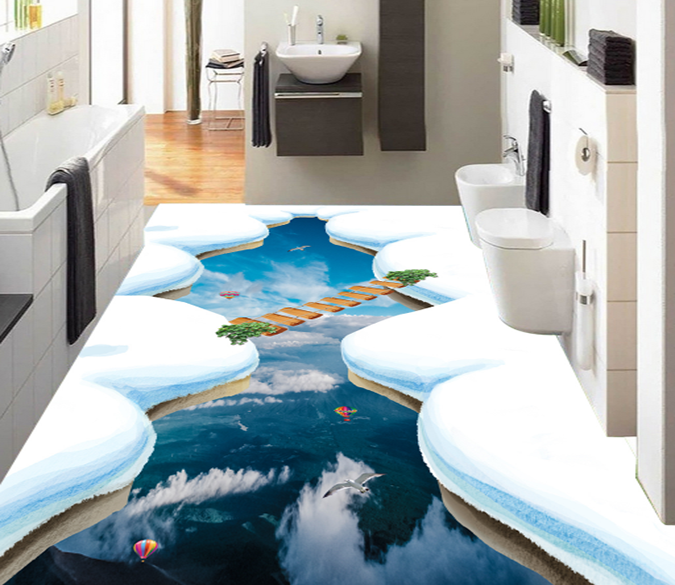 3D Hot Air Balloon 330 Floor Mural Wallpaper AJ Wallpaper 2 