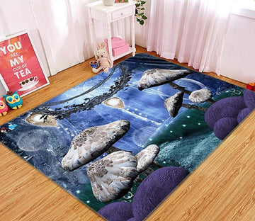 3D Firefly Mushroom 706 Non Slip Rug Mat Mat AJ Creativity Home 