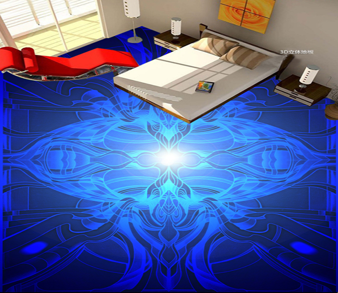 3D Dark Blue Sky 027 Floor Mural Wallpaper AJ Wallpaper 2 
