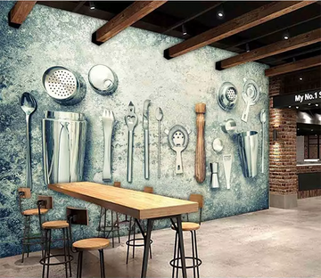 3D Kitchen Utensils 1592 Wallpaper AJ Wallpaper 2 