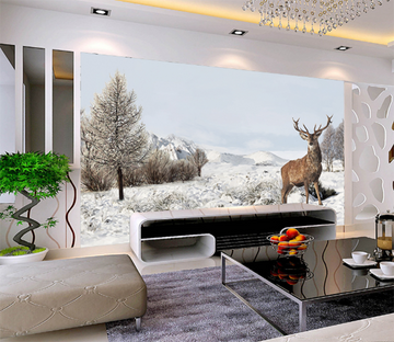 3D Snow Deer 432 Wallpaper AJ Wallpaper 