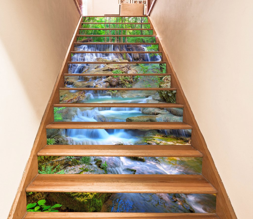 56 inches wide x 6 inches high and 12 risers vinyl for Pamela - Cobb - FROM Online