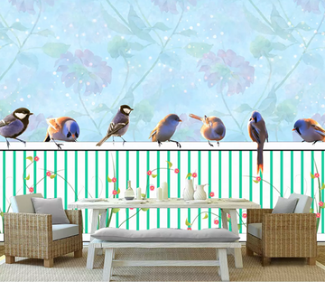3D Wall Fat Bird 1404 Wallpaper AJ Wallpaper 2 