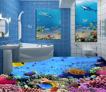 3D Colorful Corals 215 Floor Mural Wallpaper AJ Wallpaper 2 