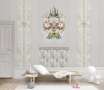 3D Castle Flower Pattern 1255 Wallpaper AJ Wallpaper 2 