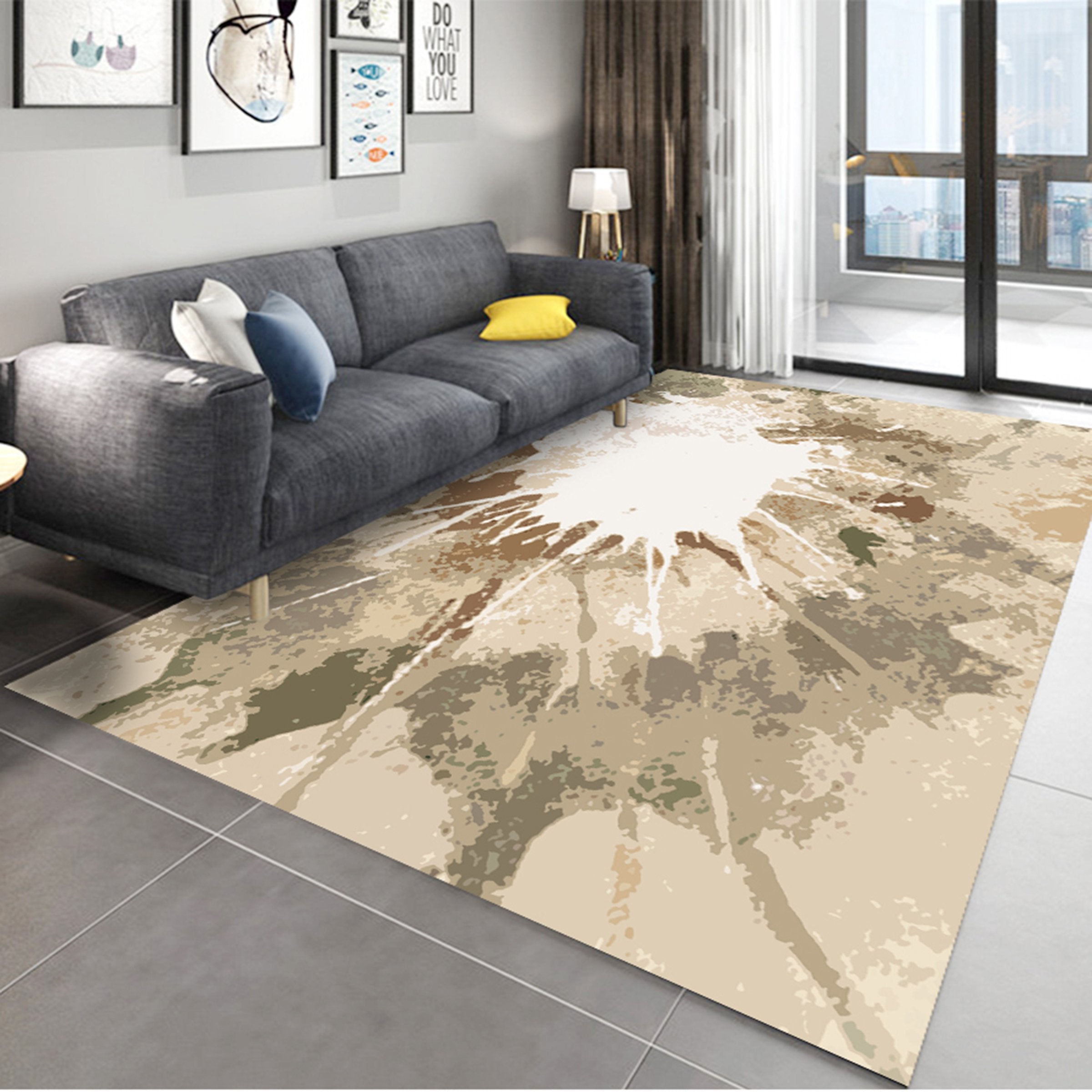 3D Color Inkjet WG282 Non Slip Rug Mat Mat AJ Creativity Home 