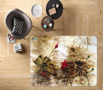 3D Doodle Lotus 617 Non Slip Rug Mat Mat AJ Creativity Home 