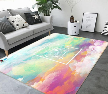 3D Color Cloud 239 Non Slip Rug Mat Mat AJ Creativity Home 