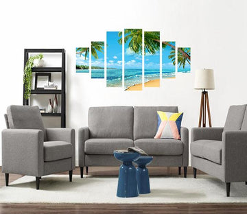 3D Seascape Beach 080 Unframed Print Wallpaper Wallpaper AJ Wallpaper 