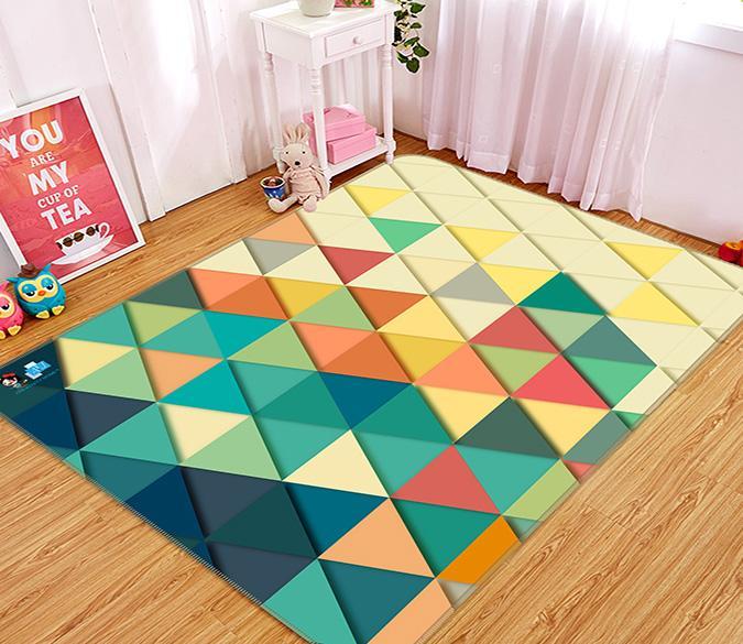 3D Gradient Triangle 225 Non Slip Rug Mat Mat AJ Creativity Home 