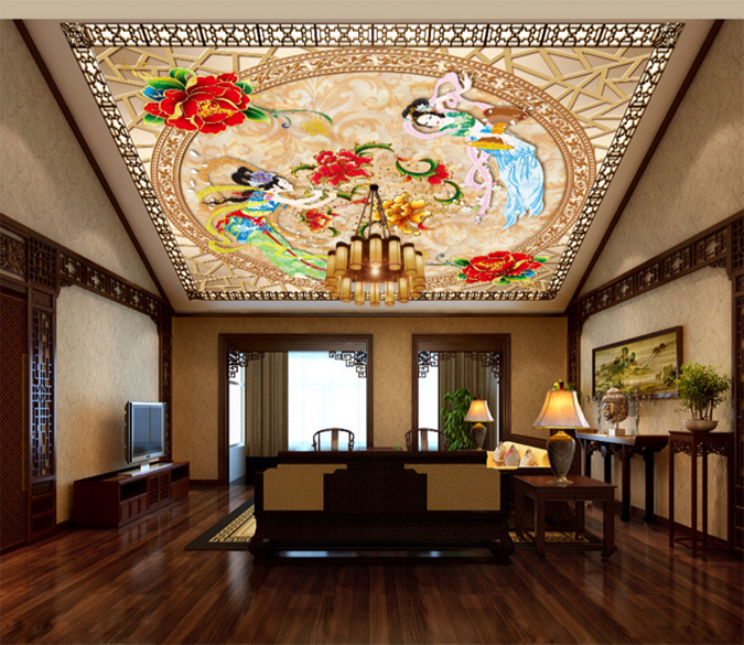 Round Flower Woman 267 Wallpaper AJ Wallpaper 