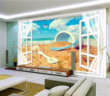 3D Shovel Beach 376 Wallpaper AJ Wallpaper 