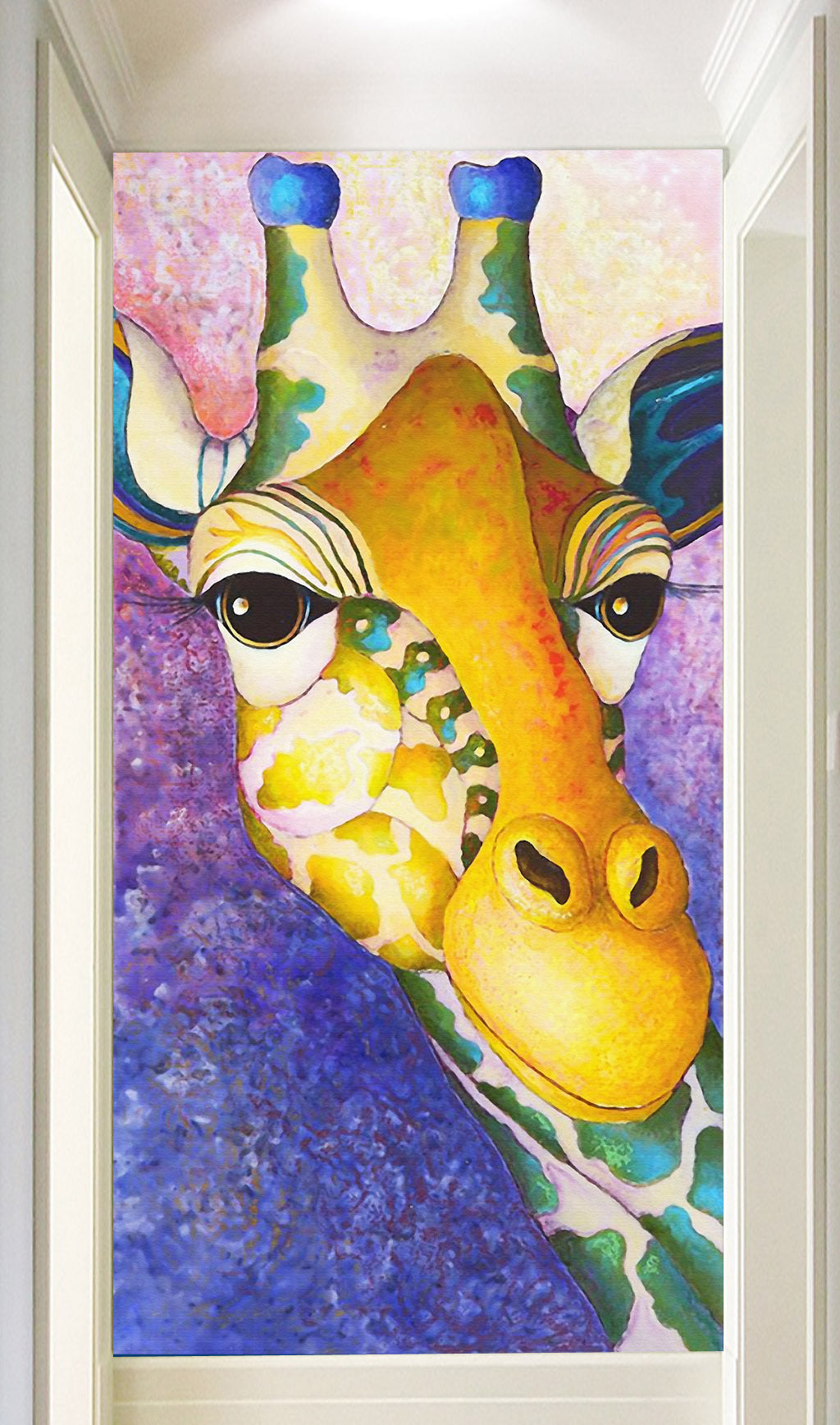 3D Giraffe Head WG088 Wall Murals