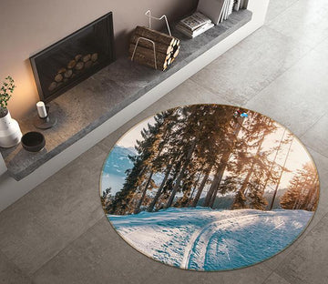 3D Sunny Snow 158 Round Non Slip Rug Mat Mat AJ Creativity Home 