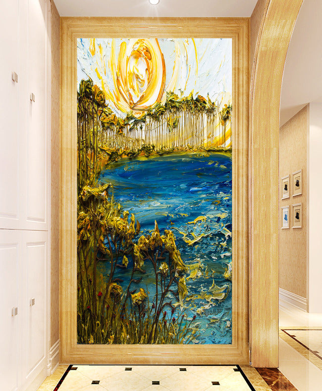 3D Oil Painting Sun WG134 Wall Murals