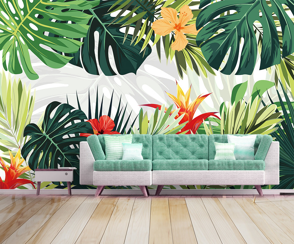 3D Forest Flowers WC061 Wall Murals