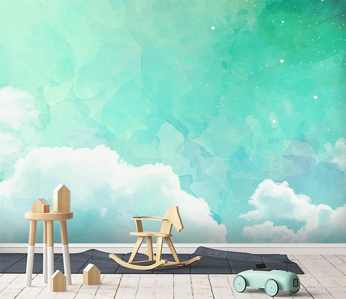 3D Cloud Stars 015 Wallpaper AJ Wallpaper 