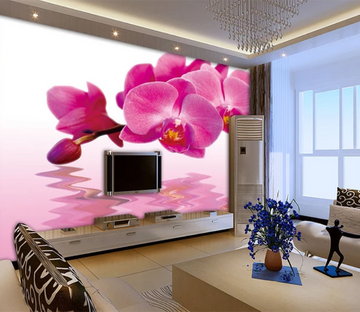 3D River Flower Reflection 851 Wallpaper AJ Wallpaper 2 