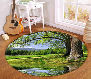 3D Shore Tree 354 Round Non Slip Rug Mat Mat AJ Creativity Home 