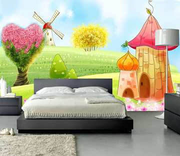 3D Windmill Love Tree 1166 Wallpaper AJ Wallpaper 2 