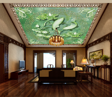 Green Fish Carving 265 Wallpaper AJ Wallpaper 