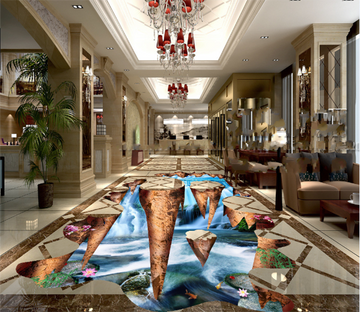 3D Falls 152 Floor Mural Wallpaper AJ Wallpaper 2 