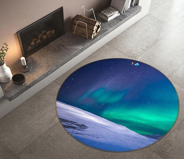 3D Aurora Snow 129 Round Non Slip Rug Mat Mat AJ Creativity Home 
