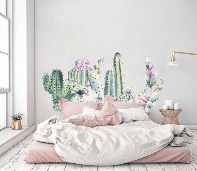 3D Cactus Blossom 100 Wall Stickers Wallpaper AJ Wallpaper 