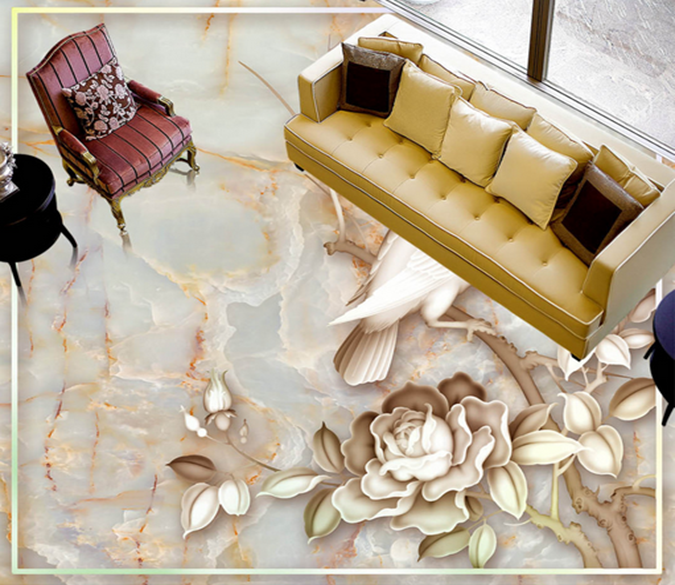 3D Tree Bird 109 Floor Mural Wallpaper AJ Wallpaper 2 