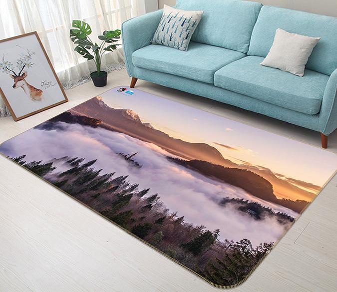 3D Foggy Woods 051 Non Slip Rug Mat Mat AJ Creativity Home 