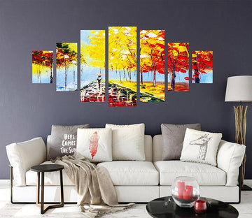 3D Autumn Rain 058 Unframed Print Wallpaper Wallpaper AJ Wallpaper 