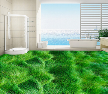 3D Green Meadow 049 Floor Mural Wallpaper AJ Wallpaper 2 