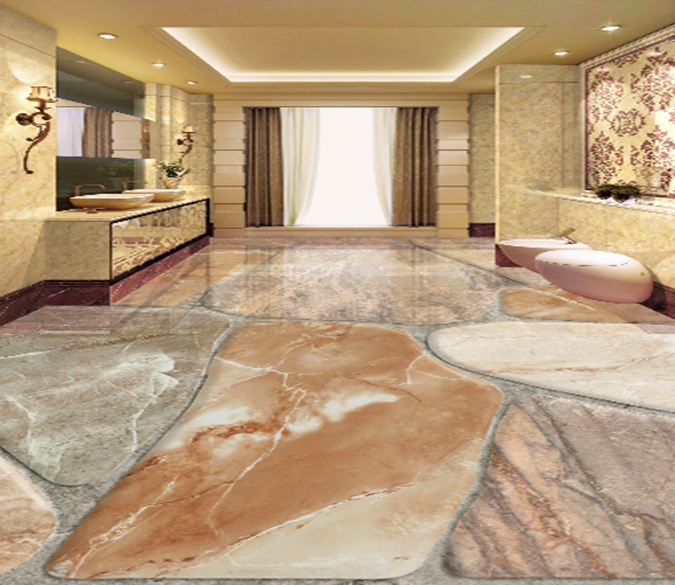 3D Water Stone 148 Floor Mural Wallpaper AJ Wallpaper 2 