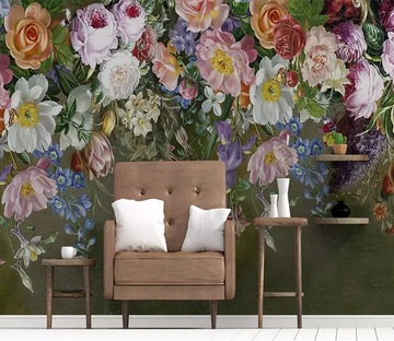 3D Stacked Flowers 257 Wallpaper AJ Wallpaper 2 