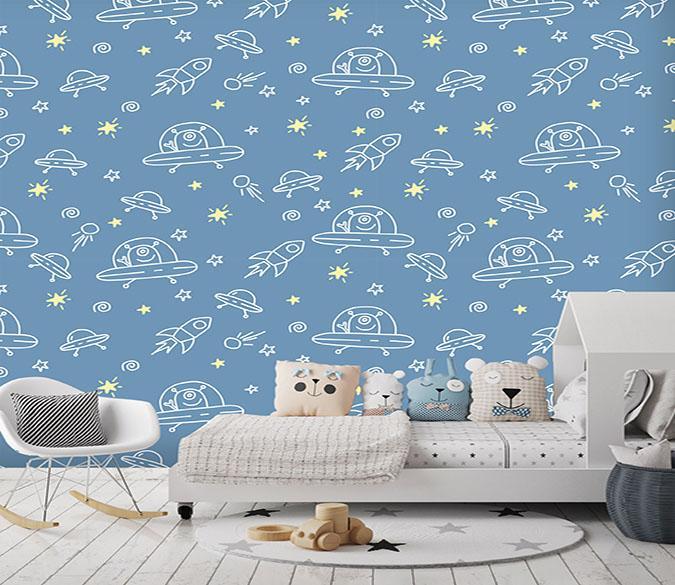 3D Rocket Ship 058 Wallpaper AJ Wallpaper 