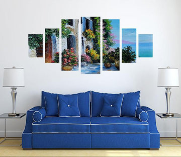 3D Vase Balcony 025 Unframed Print Wallpaper Wallpaper AJ Wallpaper 