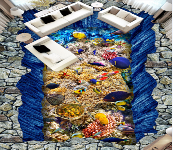 3D Seafood 104 Floor Mural Wallpaper AJ Wallpaper 2 