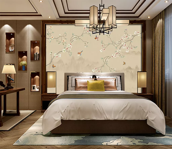 3D Flying Bird Flower 1364 Wallpaper AJ Wallpaper 2 