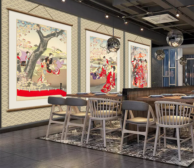 3D Japanese Woman Painting 399 Wallpaper AJ Wallpaper 2 