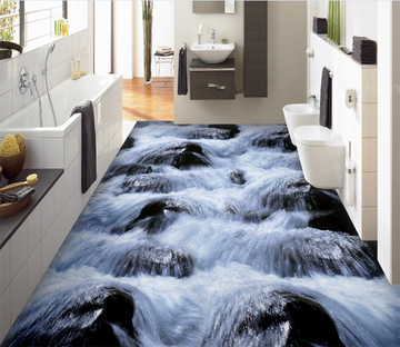 3D River 126 Floor Mural Wallpaper AJ Wallpaper 2 