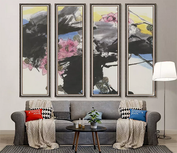 3D Ink Painting Lotus 1018 Wallpaper AJ Wallpaper 2 