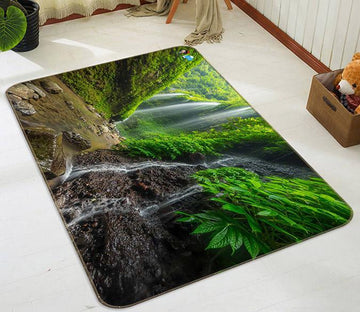 3D Waterfall Mountain 758 Non Slip Rug Mat Mat AJ Creativity Home 
