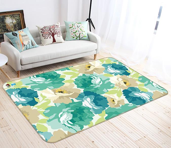 3D Flower Debate 064 Non Slip Rug Mat Mat AJ Creativity Home 