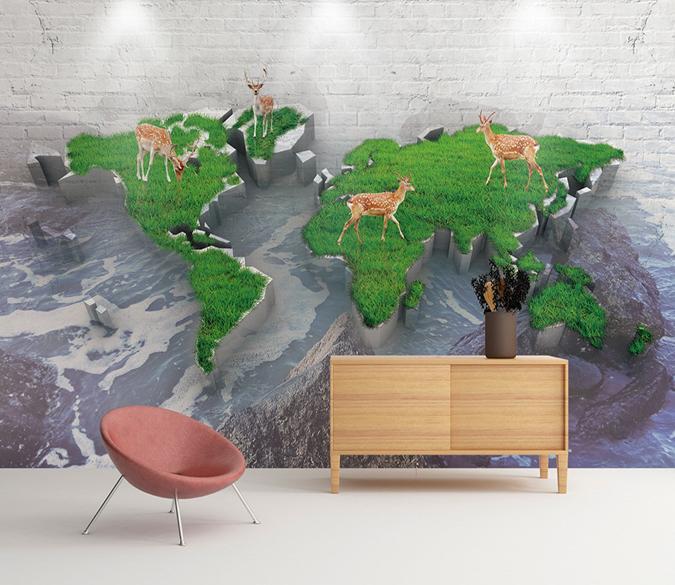 3D Map Deer 093 Wallpaper AJ Wallpaper 