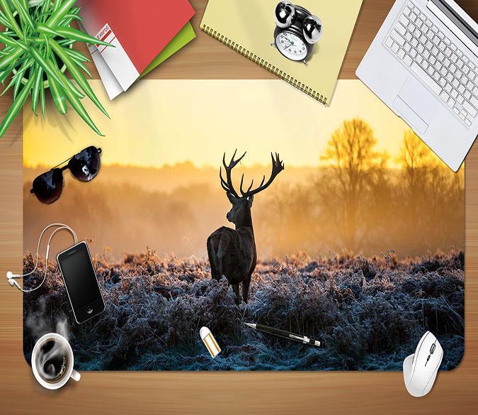 3D Elk Dusk 056 Desk Mat Mat AJ Creativity Home 