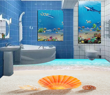 3D Shell 205 Floor Mural Wallpaper AJ Wallpaper 2 