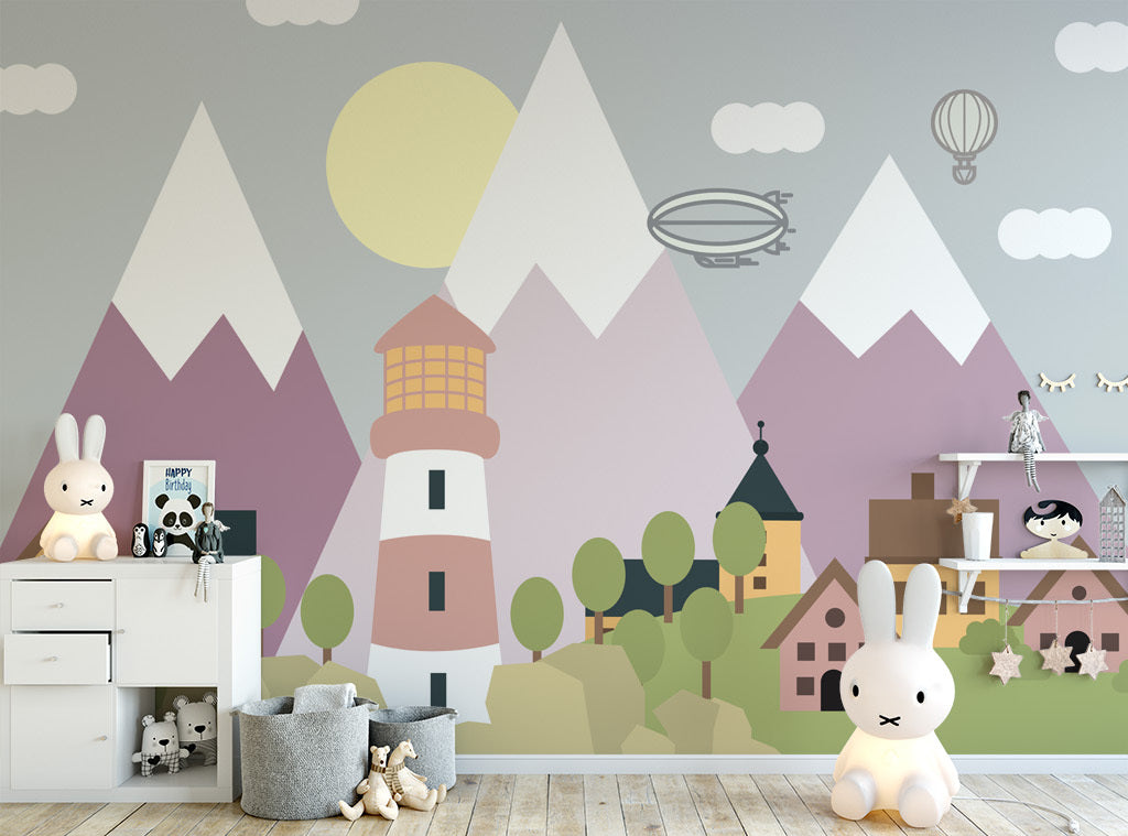 3D Color House WC013 Wall Murals