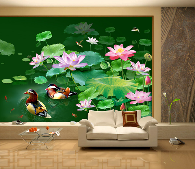 3D Mandarin Duck 013 Wallpaper AJ Wallpaper 