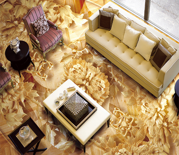 3D Golden Dragon 069 Floor Mural Wallpaper AJ Wallpaper 2 