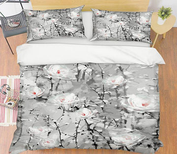 3D Red Flower 022 Bed Pillowcases Quilt Wallpaper AJ Wallpaper 
